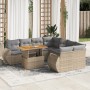 Garden sofa set with 9-piece synthetic rattan beige cushions. by , Garden sets - Ref: Foro24-3327244, Price: 650,90 €, Discou...