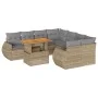 Set de sofás de jardín con cojines 9 pzas ratán sintético beige de , Conjuntos de jardín - Ref: Foro24-3327244, Precio: 653,0...