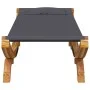 Tumbona con dosel madera curvada gris antracita 100x188,5x44 cm de vidaXL, Camas para exteriores - Ref: Foro24-313948, Precio...