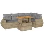 Gartensofa-Set mit 6-teiligen Kissen aus synthetischem Rattan in Beige. von , Gartensets - Ref: Foro24-3327265, Preis: 455,00...