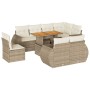 Garden sofa set with 9-piece synthetic rattan beige cushions. by , Garden sets - Ref: Foro24-3327278, Price: 807,25 €, Discou...