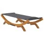 Lounger with anthracite gray curved wood canopy 100x188.5x44 cm by vidaXL, Outdoor beds - Ref: Foro24-313948, Price: 148,60 €...