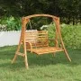 Solid curved wood swing with teak finish by vidaXL, Porch Swing Accessories - Ref: Foro24-313934, Price: 188,30 €, Discount: %