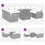 Garden sofa set with 10 pieces of synthetic gray rattan cushions by , Garden sets - Ref: Foro24-3327308, Price: 715,79 €, Dis...