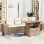 Garden sofa set with 5-piece synthetic rattan beige cushions by , Garden sets - Ref: Foro24-3327320, Price: 429,62 €, Discoun...