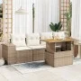 Garden sofa set with 5-piece synthetic rattan beige cushions by , Garden sets - Ref: Foro24-3327320, Price: 441,67 €, Discoun...