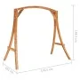 Solid curved wood swing with teak finish by vidaXL, Porch Swing Accessories - Ref: Foro24-313934, Price: 188,30 €, Discount: %