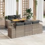 6-piece garden furniture set with gray synthetic rattan cushions by , Garden sets - Ref: Foro24-3327329, Price: 472,03 €, Dis...
