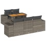 6-piece garden furniture set with gray synthetic rattan cushions by , Garden sets - Ref: Foro24-3327329, Price: 472,03 €, Dis...