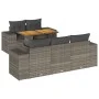 Set de muebles de jardín 6 pzas y cojines ratán sintético gris de , Conjuntos de jardín - Ref: Foro24-3327329, Precio: 479,85...