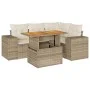 Garden sofa set with 5-piece synthetic rattan beige cushions by , Garden sets - Ref: Foro24-3327369, Price: 462,95 €, Discoun...