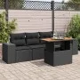 5-piece garden furniture set with black synthetic rattan cushions by , Garden sets - Ref: Foro24-3327317, Price: 388,22 €, Di...