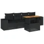 5-piece garden furniture set with black synthetic rattan cushions by , Garden sets - Ref: Foro24-3327317, Price: 388,22 €, Di...