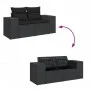 5-piece garden furniture set with black synthetic rattan cushions by , Garden sets - Ref: Foro24-3327317, Price: 388,22 €, Di...