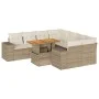 Garden sofa set with 9-piece synthetic rattan beige cushions. by , Garden sets - Ref: Foro24-3327355, Price: 703,29 €, Discou...