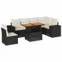 7-piece garden sofa set with black synthetic rattan cushions by , Garden sets - Ref: Foro24-3327381, Price: 478,35 €, Discoun...