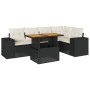 6-teiliges Gartensofa-Set und Kissen aus schwarzem Kunststoff-Rattan. von , Gartensets - Ref: Foro24-3327374, Preis: 430,25 €...