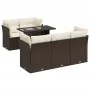 Set of 6 garden sofas and brown synthetic rattan cushions by , Garden sets - Ref: Foro24-3326104, Price: 481,57 €, Discount: %