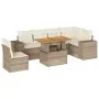 Garden set with 7 pieces of sofas and beige synthetic rattan cushions. by , Garden sets - Ref: Foro24-3327383, Price: 574,67 ...