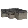 Set de sofás de jardín con cojines 9 pzas ratán sintético gris de , Conjuntos de jardín - Ref: Foro24-3326131, Precio: 590,17...