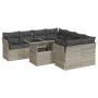 Garden furniture set 9 pieces and light gray synthetic rattan cushions by , Garden sets - Ref: Foro24-3326133, Price: 670,12 ...