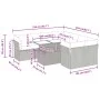 Garden furniture set 9 pieces and light gray synthetic rattan cushions by , Garden sets - Ref: Foro24-3326133, Price: 670,12 ...