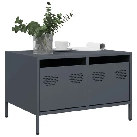 TV-Möbel aus kaltgewalztem Stahl in Anthrazit 68x50x43,5 cm von , TV-Möbel - Ref: Foro24-851240, Preis: 108,59 €, Rabatt: %