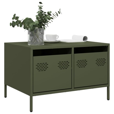 TV-Möbel aus kaltgewalztem Stahl in Olivgrün, 68x50x43,5 cm. von , TV-Möbel - Ref: Foro24-851242, Preis: 81,15 €, Rabatt: %