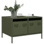TV stand made of cold-rolled steel in olive green, measuring 68x50x43.5 cm. by , TV Furniture - Ref: Foro24-851242, Price: 80...