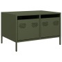 Mueble para TV acero laminado en frío verde oliva 68x50x43,5 cm de , Muebles TV - Ref: Foro24-851242, Precio: 81,15 €, Descue...