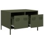 Mueble para TV acero laminado en frío verde oliva 68x50x43,5 cm de , Muebles TV - Ref: Foro24-851242, Precio: 81,15 €, Descue...