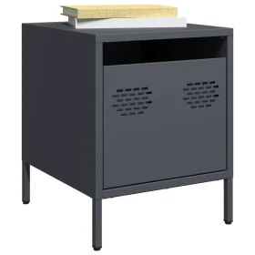 Bedside tables 2 units anthracite gray steel 35x39x43.5 cm by , Nightstands - Ref: Foro24-851249, Price: 73,94 €, Discount: %
