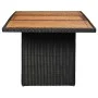 Black synthetic rattan garden dining table 200x100x74 cm by vidaXL, Garden tables - Ref: Foro24-310144, Price: 215,60 €, Disc...