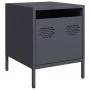 Nachttische, 2 Stück, anthrazitgraues Stahl, 35x39x43,5 cm. von , Nachttische - Ref: Foro24-851249, Preis: 73,94 €, Rabatt: %