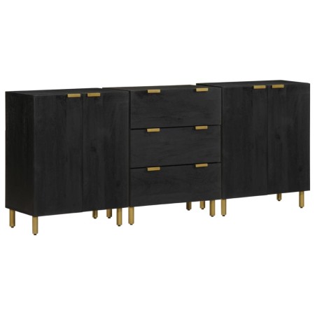 3 Schränke aus schwarzer Ingenieurholzplatte von , Schließfächer und Lagerschränke - Ref: Foro24-3309993, Preis: 287,62 €, Ra...