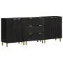 3 black engineered wood sideboards by , Lockers and storage cabinets - Ref: Foro24-3309993, Price: 284,19 €, Discount: %