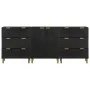 3 black engineered wood sideboards by , Lockers and storage cabinets - Ref: Foro24-3309993, Price: 284,19 €, Discount: %
