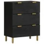3 black engineered wood sideboards by , Lockers and storage cabinets - Ref: Foro24-3309993, Price: 284,19 €, Discount: %