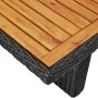 Black synthetic rattan garden dining table 200x100x74 cm by vidaXL, Garden tables - Ref: Foro24-310144, Price: 215,60 €, Disc...