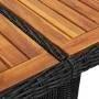 Black synthetic rattan garden dining table 200x100x74 cm by vidaXL, Garden tables - Ref: Foro24-310144, Price: 215,60 €, Disc...