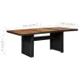 Black synthetic rattan garden dining table 200x100x74 cm by vidaXL, Garden tables - Ref: Foro24-310144, Price: 215,60 €, Disc...