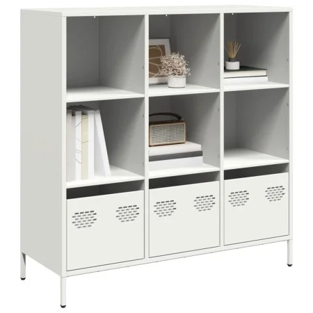 Aparador de acero blanco 101,5x39x103,5 cm de , Aparadores - Ref: Foro24-851393, Precio: 126,66 €, Descuento: %