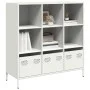 Aparador de acero blanco 101,5x39x103,5 cm de , Aparadores - Ref: Foro24-851393, Precio: 126,66 €, Descuento: %