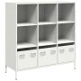 Weißer Stahlschrank 101,5x39x103,5 cm von , Sideboards - Ref: Foro24-851393, Preis: 126,67 €, Rabatt: %