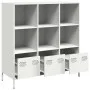 Weißer Stahlschrank 101,5x39x103,5 cm von , Sideboards - Ref: Foro24-851393, Preis: 126,67 €, Rabatt: %