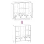 Aparador de acero blanco 101,5x39x103,5 cm de , Aparadores - Ref: Foro24-851393, Precio: 126,66 €, Descuento: %