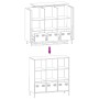 Weißer Stahlschrank 101,5x39x103,5 cm von , Sideboards - Ref: Foro24-851393, Preis: 127,85 €, Rabatt: %