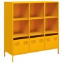 Mustard yellow steel sideboard 101.5x39x103.5 cm by , Sideboards - Ref: Foro24-851391, Price: 174,83 €, Discount: %