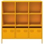 Aparador de acero amarillo mostaza 101,5x39x103,5 cm de , Aparadores - Ref: Foro24-851391, Precio: 174,83 €, Descuento: %