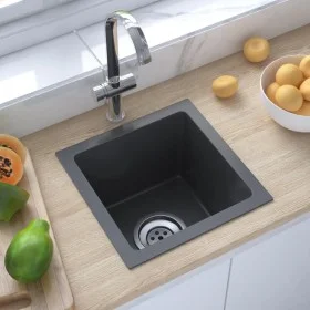 Handgefertigte Spüle aus schwarzem Edelstahl von vidaXL, Sinkt - Ref: Foro24-51499, Preis: 108,02 €, Rabatt: %